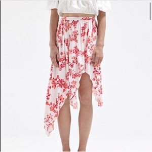 Steele white floral asymmetrical Zuri Jagger skirt